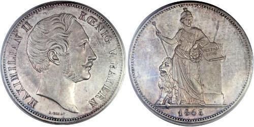 2 Thaler Royaume de Bavière (1806 - 1918) Argent Maximilien II de Bavière(1811 - 1864)