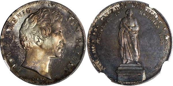 2 Thaler Royaume de Bavière (1806 - 1918) Argent Louis Ier de Bavière(1786 – 1868)
