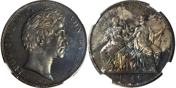 2 Thaler Royaume de Bavière (1806 - 1918) Argent Louis Ier de Bavière(1786 – 1868)