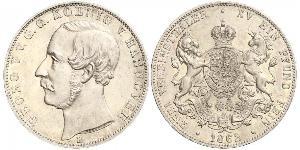 2 Thaler Royaume de Hanovre (1814 - 1866) Argent Georges V de Hanovre (1819 - 1878)