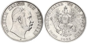 2 Thaler Royaume de Prusse (1701-1918) Argent Wilhelm I, German Emperor (1797-1888)