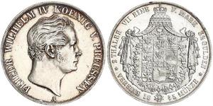 2 Thaler Royaume de Prusse (1701-1918) Argent Frédéric-Guillaume IV de Prusse (1795 - 1861)