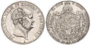 2 Thaler Royaume de Prusse (1701-1918) Argent Frédéric-Guillaume IV de Prusse (1795 - 1861)