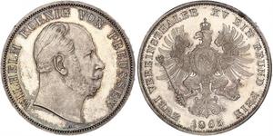 2 Thaler Royaume de Prusse (1701-1918) Argent Wilhelm I, German Emperor (1797-1888)