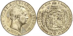 2 Thaler Royaume de Prusse (1701-1918) Argent Frédéric-Guillaume IV de Prusse (1795 - 1861)