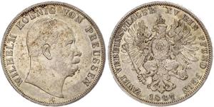 2 Thaler Royaume de Prusse (1701-1918) Argent Wilhelm I, German Emperor (1797-1888)