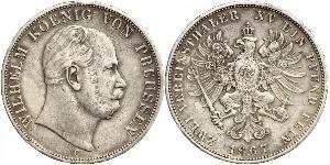 2 Thaler Royaume de Prusse (1701-1918) Argent Wilhelm I, German Emperor (1797-1888)