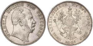 2 Thaler Royaume de Prusse (1701-1918) Argent Wilhelm I, German Emperor (1797-1888)