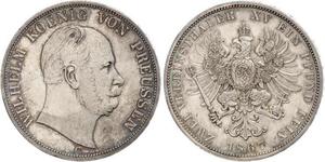 2 Thaler Royaume de Prusse (1701-1918) Argent Wilhelm I, German Emperor (1797-1888)