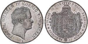 2 Thaler Royaume de Prusse (1701-1918) Argent Frédéric-Guillaume IV de Prusse (1795 - 1861)