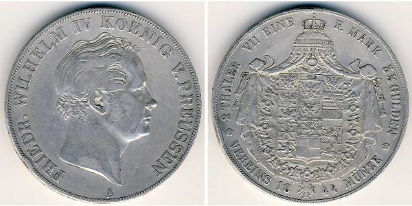 2 Thaler Royaume de Prusse (1701-1918) Argent Frédéric-Guillaume IV de Prusse (1795 - 1861)