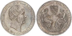 2 Thaler Royaume de Saxe (1806 - 1918) Argent Frédéric-Auguste II de Saxe