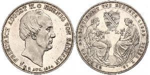 2 Thaler Royaume de Saxe (1806 - 1918) Argent Frédéric-Auguste II de Saxe