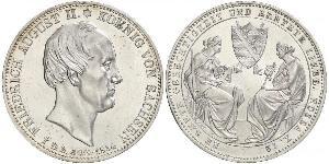 2 Thaler Royaume de Saxe (1806 - 1918) Argent Frédéric-Auguste II de Saxe