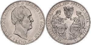 2 Thaler Royaume de Saxe (1806 - 1918) Argent Frédéric-Auguste II de Saxe