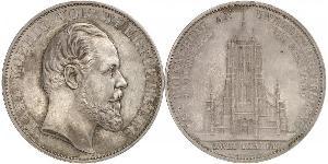 2 Thaler Royaume de Wurtemberg (1806-1918) Argent Charles Ier de Wurtemberg