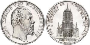 2 Thaler Royaume de Wurtemberg (1806-1918) Argent Charles Ier de Wurtemberg