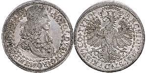 2 Thaler Saint-Empire romain germanique (962-1806) Argent Léopold Ier de Habsbourg(1640-1705)