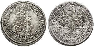 2 Thaler Saint-Empire romain germanique (962-1806) Argent Léopold Ier de Habsbourg(1640-1705)