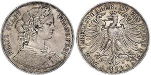 2 Thaler States of Germany Argent 