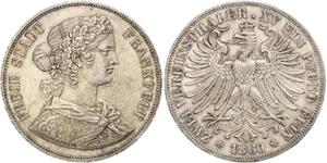 2 Thaler States of Germany Argent 