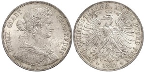 2 Thaler States of Germany Argent 