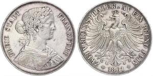 2 Thaler States of Germany Argent 