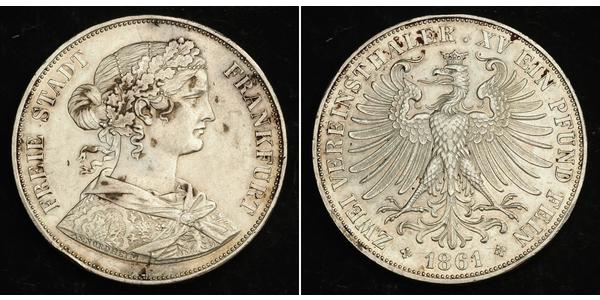 2 Thaler States of Germany Argent 