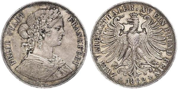 2 Thaler States of Germany Argent 