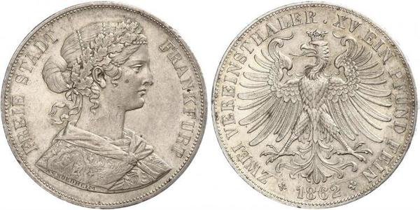 2 Thaler States of Germany Argent 