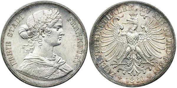 2 Thaler States of Germany Argent 