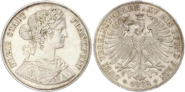 2 Thaler States of Germany Argent 