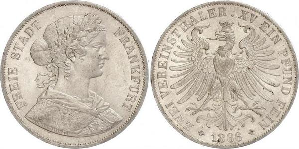 2 Thaler States of Germany Argent 