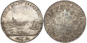 2 Thaler Ville libre de Francfort Argent 
