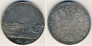 2 Thaler Ville libre de Francfort Argent 