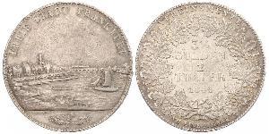 2 Thaler Ville libre de Francfort Argent 