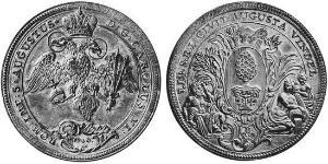 2 Thaler Augusta (Germania) (1276 - 1803) Argento Carlo VI del Sacro Romano Impero (1685-1740)