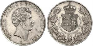 2 Thaler Ducato di Brunswick (1815 - 1918) Argento Guglielmo VIII di Brunswick