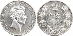 2 Thaler Ducato di Brunswick (1815 - 1918) Argento Guglielmo VIII di Brunswick