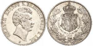 2 Thaler Ducato di Brunswick (1815 - 1918) Argento Guglielmo VIII di Brunswick