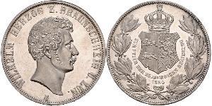 2 Thaler Ducato di Brunswick (1815 - 1918) Argento Guglielmo VIII di Brunswick