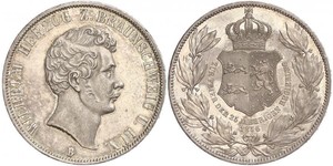 2 Thaler Ducato di Brunswick (1815 - 1918) Argento Guglielmo VIII di Brunswick