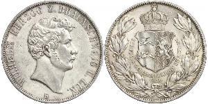 2 Thaler Ducato di Brunswick (1815 - 1918) Argento Guglielmo VIII di Brunswick