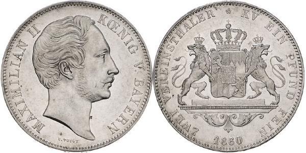 2 Thaler Elettorato di Baviera (1623 - 1806) Argento Massimiliano II Emanuele di Baviera