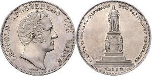 2 Thaler Grand Duchy of Baden (1806-1918) Argento Leopoldo di Baden(1790 – 1852)