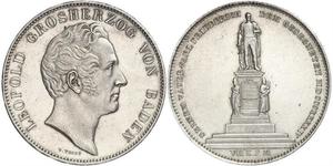 2 Thaler Grand Duchy of Baden (1806-1918) Argento Leopoldo di Baden(1790 – 1852)