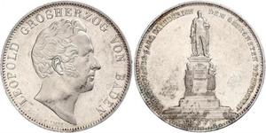 2 Thaler Grand Duchy of Baden (1806-1918) Argento Leopoldo di Baden(1790 – 1852)