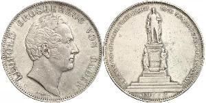2 Thaler Grand Duchy of Baden (1806-1918) Argento Leopoldo di Baden(1790 – 1852)