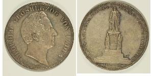 2 Thaler Grand Duchy of Baden (1806-1918) Argento Leopoldo di Baden(1790 – 1852)