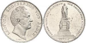 2 Thaler Grand Duchy of Baden (1806-1918) Argento Leopoldo di Baden(1790 – 1852)
